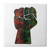 zwarte trots rood groen vuist pan Afrikaanse vlag  Tegeltje (Voorkant)
