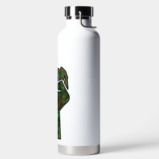 zwarte trots rood groen vuist pan Afrikaanse vlag  Waterfles (Links)