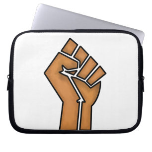 zwarte trots vuist eenheid geschiedenis eenheid Af Laptop Sleeve