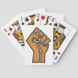 zwarte trots vuist eenheid geschiedenis eenheid Af Pokerkaarten