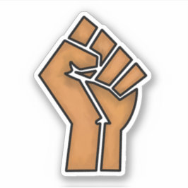 zwarte trots vuist eenheid geschiedenis eenheid Af Sticker