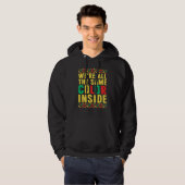 Zwarte trots we zijn allemaal dezelfde kleur binne hoodie (Voorkant volledig)