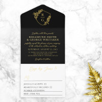 Zwarte trouwdag met gouden blad versierd schild mo