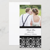 Zwarte Trouwfoto Dankkaartjes Bedankkaart (Voorkant / Achterkant)