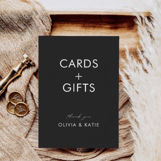 Zwarte Trouwkaarten en Gifts Teken, Kaart