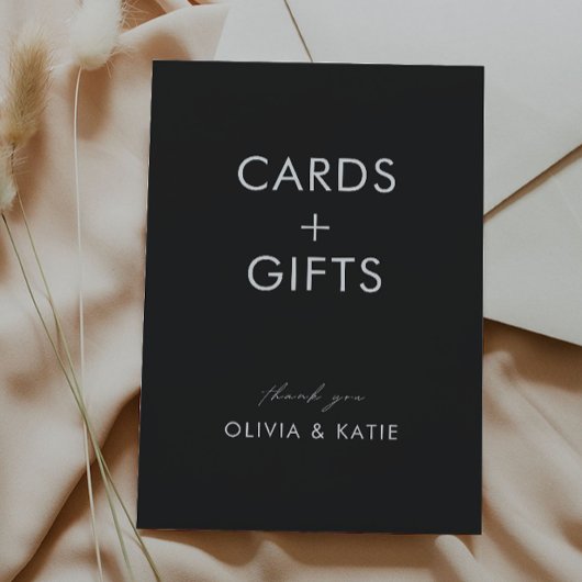 Zwarte Trouwkaarten en Gifts Teken, Kaart
