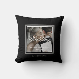 Zwarte trouwknoop gooien kussen