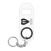 Zwarte Trouwpak en Stropdas Persoonlijk Bruidsjonk Mini Flessenopener (Voorkant)