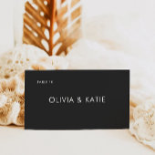 Zwarte Trouwplaats Kaarten Sjabloon