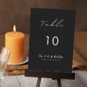 Zwarte Trouwtafel Kaarten Sjabloon