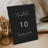 Zwarte Trouwtafel Kaarten Sjabloon
