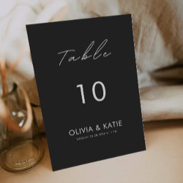 Zwarte Trouwtafel Kaarten Sjabloon