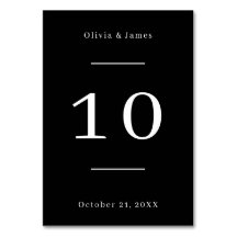 Zwarte Trouwtafel Nummer