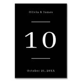 Zwarte Trouwtafel Nummer Kaart (Achterkant)