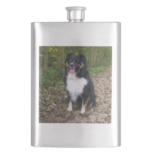 zwarte tru aussie zittend flacon (Voorkant)