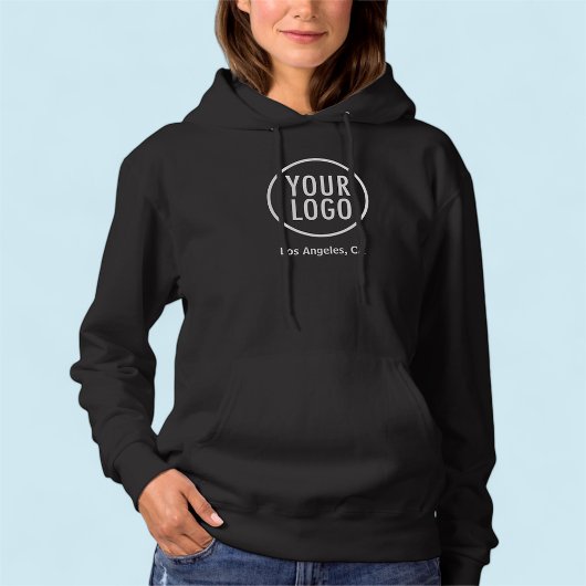 Zwarte trui Hoodie Custom Business Logo Unisex