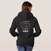 Zwarte trui voor dames hoodie (Achterkant volledig)