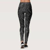 Zwarte Tuimelende het patroonleggings van het Leggings (Achterkant)