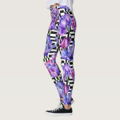 Zwarte Tulip Waterverf Leggings vrouwen (Links)
