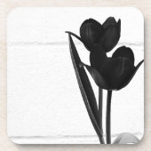 Zwarte Tulpen | Bier Onderzetter (Voorkant)