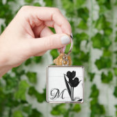 Zwarte Tulpen | Personeel Initiaal Sleutelhanger (Hand)