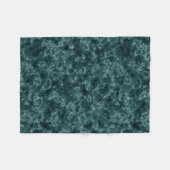 Zwarte turkooismarmer fleece deken (Voorkant (Horizontaal))