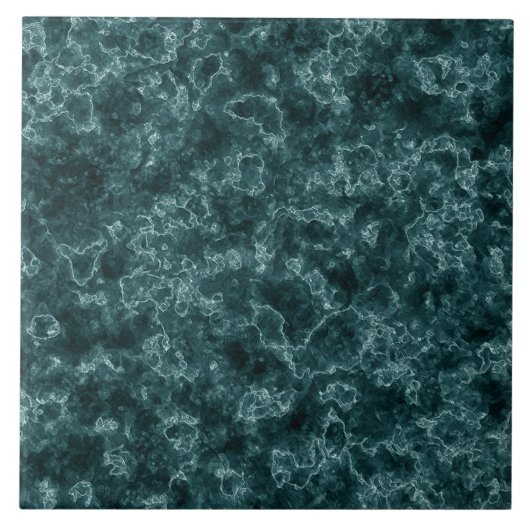 Zwarte turkooismarmer tegeltje (Voorkant)