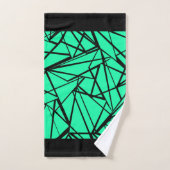 Zwarte turkooizen abstract bad handdoek (Handdoek)