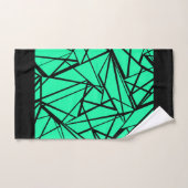 Zwarte turkooizen abstract bad handdoek (Handdoek)