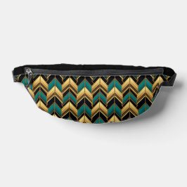 ZWARTE TURQUOISE GOUDEN ART DECO PATRONEN HEUPTASJE