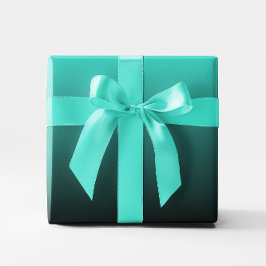 Zwarte Turquoise Ombre Cadeaupapier
