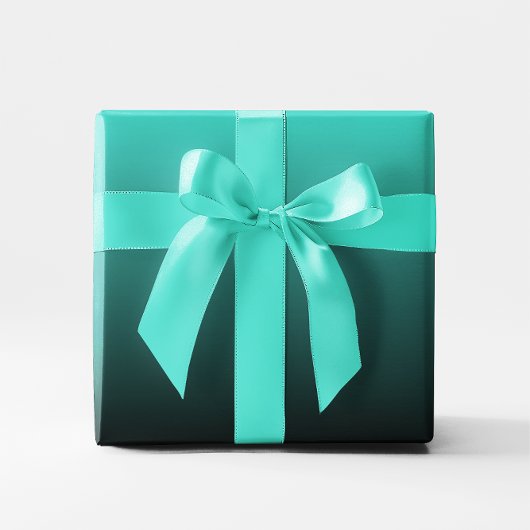 Zwarte Turquoise Ombre Cadeaupapier