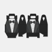 Zwarte Tuxedo Bedankdoosjes (Uitgevouwen)