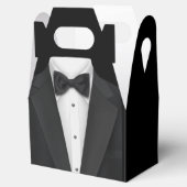 Zwarte Tuxedo Bedankdoosjes (Geopend)