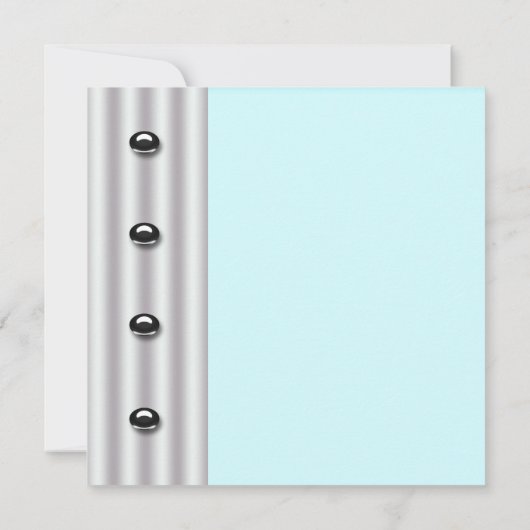 Zwarte Tuxedo Bow Stropdas Blauwgroen Blauw Verjaa Kaart (Achterkant)