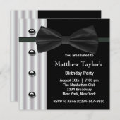 Zwarte Tuxedo Bow Stropdas Mannen verjaardagsfeest Kaart (Voorkant / Achterkant)