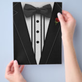 Zwarte Tuxedo met Bow-Stropdas Flyer (Hand)