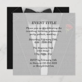 Zwarte Tuxedo met Bow-Stropdas Kaart (Voorkant / Achterkant)