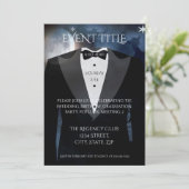 Zwarte Tuxedo met Bow-Stropdas Kaart (Staand voorkant)