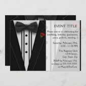 Zwarte Tuxedo met Bow-Stropdas Kaart (Voorkant / Achterkant)