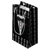 Zwarte Tuxedo met Bow-Stropdas Klein Cadeauzakje (Voorkant Gekanteld)