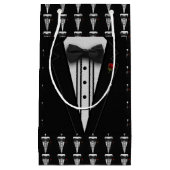 Zwarte Tuxedo met Bow-Stropdas Klein Cadeauzakje (Voorkant)