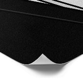 Zwarte Tuxedo met Bow-Stropdas Poster (Hoek)