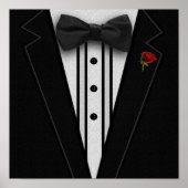 Zwarte Tuxedo met Bow-Stropdas Poster (Voorkant)
