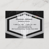 Zwarte Tuxedo met Bow-Stropdas Visitekaartje (Achterkant)