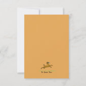 Zwarte Tuxedo Poedel op een Path Note Kaart (Achterkant)