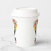 Zwarte Tuxedo Red BowTie & Groomsman Texto Paper C Papieren Bekers (Links)