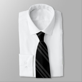 Zwarte Tuxedo Stripe Charcoal Grey Formal Stropdas