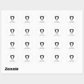 Zwarte Tuxedo Suit Gepersonaliseerde Groomsman Voo Ronde Sticker (Vel)