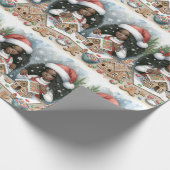 Zwarte tweeling gember brood huis inpakpapier (Hoek)